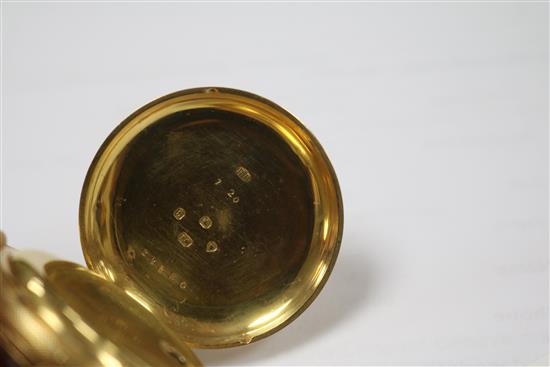 A Victorian 18ct gold keywind pocket watch.